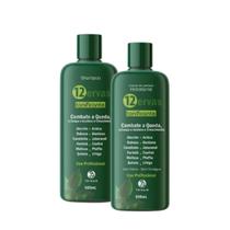 Kit Shampoo + Hidratante 500ml Tonificante 12 Ervas Trihair Kit Shampoo + Hidratante 500ml Tonificante 12 Ervas Trihair