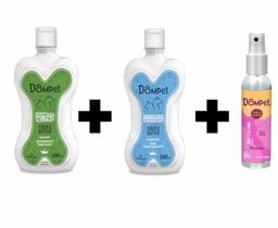 Kit Shampoo Hipoalérgico Neutro+ Condicionador + Deo Colônia Macho Linha Home Care Kit Shampoo Hipoalérgico Neutro+ Condicionador + Deo Colônia Macho Linha Home Care