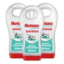 Kit Shampoo Huggies Extra Suave 200ml 3 Unidades