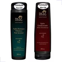 Kit Shampoo Hydra Filhotes Condicionador Brilho Desembaraço - Pet Society