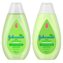 Kit Shampoo Johnson's Baby Cabelos Claros 200ml e Condicionador Johnson's Baby Cabelos Claros 200ml - JXJ