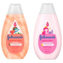 Kit Shampoo Johnson's Baby Cachos dos Sonhos 200ml e Condicionador Johnson's Gotas de Brilho 200ml