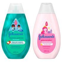 Kit Shampoo Johnson's Kids Blackinho Poderoso 400ml e Condicionador Johnson's Gotas de Brilho 200ml - JXJ