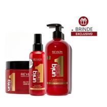 Kit Shampoo + Leave-in E Mascara Uniq One 300ml Revlon + 01 Brinde Exclusivo