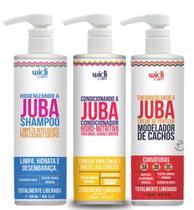 Kit Shampoo Limpeza Inteligente 500ml - Encaracolando Juba Creme de Pentear 500ml - Condicionador 500ml Widi Care