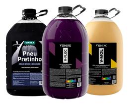 Kit Shampoo Limpeza Pesada V-floc V-mol E Pretinho 5l Vonixx Kit Shampoo Limpeza Pesada V-floc V-mol E Pretinho 5l Vonixx