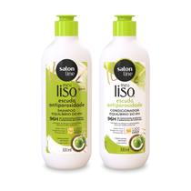 Kit Shampoo Limpeza Profunda + Condicionador Brilho Extremo Hidratação Antifrizz Escudo Antiporosidade 300ml, Salon Line