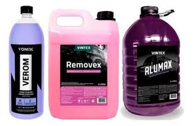 Kit shampoo limpeza vonixx motor roda chassi alumax removex Kit shampoo limpeza vonixx motor roda chassi alumax removex