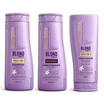 Kit Shampoo Loiro + Condicionador 250Ml + Finalizador 200G - BIO EXTRATUS