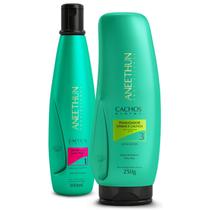 Kit Shampoo Low Pow E Finalizador Ondas E Cachos Aneethun