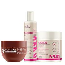 Kit Shampoo, Máscara Acidificante Ph Control e Ativador de Cachos - Apice Hidratação Profunda e Alta Definição Kit Shampoo, Máscara Acidificante Ph Control e Ativador de Cachos - Apice Hidratação Profunda e Alta Definição