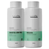 Kit Shampoo + Máscara Cachos Cabelos Cacheados Lamine 500ml