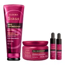 Kit Shampoo Máscara Capilar e Potencializadores Pro Cronology Cronograma Capilar Eudora Siàge Kit Shampoo Máscara Capilar e Potencializadores Pro Cronology Cronograma Capilar Eudora Siàge