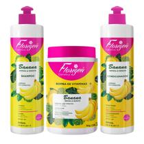 Kit Shampoo + Máscara + Condicionador Banana 500ml Florigen