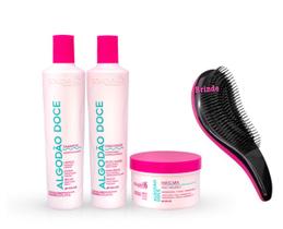 Kit Shampoo Máscara e Condicionador Algodão Doce Souple Liss Efeito Nuvem 3x300ml Kit Shampoo Máscara e Condicionador Algodão Doce Souple Liss Efeito Nuvem 3x300ml