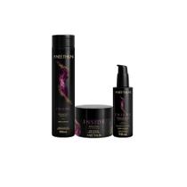 Kit shampoo máscara e finalizador aneethun inside system
