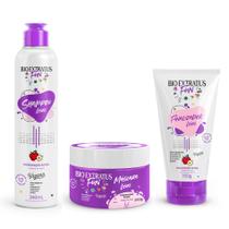 Kit Shampoo, Máscara e Finalizador Lisos Bio Extratus Fun