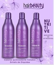Kit shampoo, máscara e leave-in 500ml cada - Hair Beauty