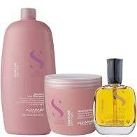Kit shampoo máscara e óleo 50ml alfaparf sdl moisture