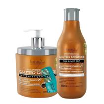 Kit Shampoo máscara Forever Liss Cauter e Mini Pente Beauty