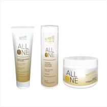 Kit Shampoo Máscara Hidrante e Leave-in Sem Enxague Kenwee Profissional