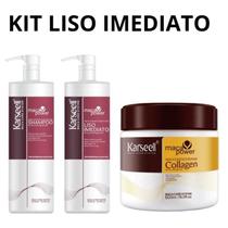 Kit shampoo máscara selagem karseell liso imediato