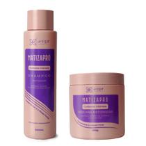 Kit Shampoo Matizador Cuidados Intensos 500ml + Máscara Matizadora 400g Matizapró Voga