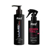 Kit Shampoo Matizador Lumis Black 300ml Queratina Líquida Use Essential Day By Day 200ml Raaf Cosmetics