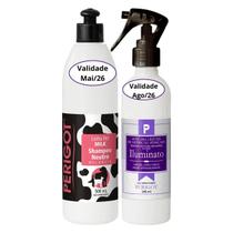 Kit Shampoo Melancia 500ml e Máscara Líquida Delux Iluminato 240ml para Pet Cães Gatos Kit Shampoo Melancia 500ml e Máscara Líquida Delux Iluminato 240ml para Pet Cães Gatos