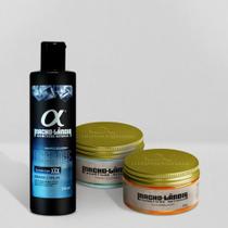 Kit shampoo mentolado pasta efeito brilho pomada efeito seco - MACHOLANDIA