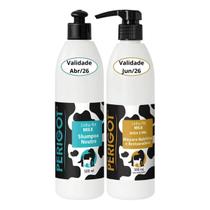Kit Shampoo Milk Neutro e Máscara Nutrição Aveia Mel 500ml para Pet Cães Gatos Kit Shampoo Milk Neutro e Máscara Nutrição Aveia Mel 500ml para Pet Cães Gatos