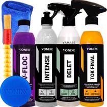 Kit Shampoo Neutro V-floc Revitalizador Intense Limpador Delet Cera Liquida Spray Tok Final Vonixx