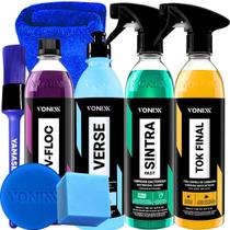Kit Shampoo Neutro V-floc Revitalizador Verse Limpador Sintra Fast Cera Liquida Spray Tok Final Vonixx