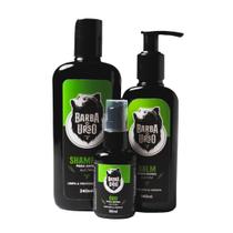 KIT Shampoo + Óleo + Balm Hidratante ALECRIM - Barba de Urso