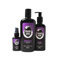 KIT Shampoo + Óleo + Balm Hidratante para Barba de SÂNDALO KIT Shampoo + Óleo + Balm Hidratante para Barba de SÂNDALO