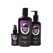 KIT Shampoo + Óleo + Balm Hidratante para Barba de SÂNDALO