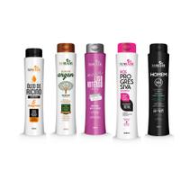 Kit Shampoo Óleo Rícino Argan Pós Progressiva Liso Mahair