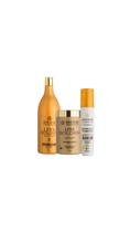 Kit Shampoo Ouro 1l + Máscara Ouro 1l + Fluido