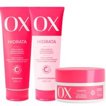 Kit Shampoo Ox Hidrata 400ml +Condicionador Ox Hidrata 400ml + Máscara De Tratamento Ox Hidrata 300g