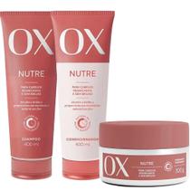 Kit Shampoo OX Nutrição Intensa 400ml + Condicionador OX Nutrição Intensa 400ml + Máscara De Tratamento Ox Nutrição Intensa 300g