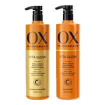 Kit Shampoo OX Vita Glow Mari Maria Hair Nutrição 500ml + Condicionador 500ml OX
