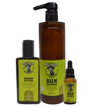 Kit Shampoo para Barba + Balm para Barba 500g + Oleo para Barba - Muchacho Citric Kit Shampoo para Barba + Balm para Barba 500g + Oleo para Barba - Muchacho Citric