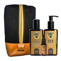 Kit Shampoo para Barba + Balm para Barba + Óleo para Barba Frasco - Muchacho Bay Rum + Necessaire Muchacho Guadalajara Kit Shampoo para Barba + Balm para Barba + Óleo para Barba Frasco - Muchacho Bay Rum + Necessaire Muchacho Guadalajara