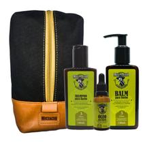 Kit Shampoo para Barba + Balm para Barba + Oleo para Barba Frasco - Muchacho Citric + Necessaire Muchacho Guadalajara Kit Shampoo para Barba + Balm para Barba + Oleo para Barba Frasco - Muchacho Citric + Necessaire Muchacho Guadalajara