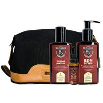 Kit Shampoo para Barba + Balm para Barba + Oleo para Barba Frasco - Muchacho Classic + Necessaire Muchacho Monterrey Kit Shampoo para Barba + Balm para Barba + Oleo para Barba Frasco - Muchacho Classic + Necessaire Muchacho Monterrey