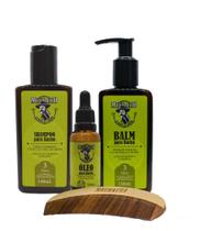 Kit Shampoo para Barba + Balm para Barba + Oleo para Barba - Muchacho Citric + Pente de Madeira Muchacho Curvo Kit Shampoo para Barba + Balm para Barba + Oleo para Barba - Muchacho Citric + Pente de Madeira Muchacho Curvo