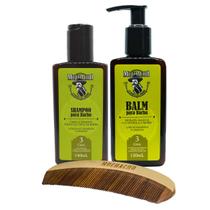 Kit Shampoo para Barba + Balm para Barba + Pente Curvo - Muchacho Citric Frasco Kit Shampoo para Barba + Balm para Barba + Pente Curvo - Muchacho Citric Frasco