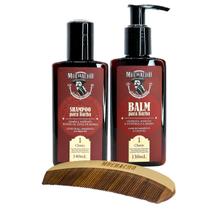 Kit Shampoo para Barba + Balm para Barba + Pente Curvo - Muchacho Classic Frasco