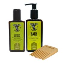 Kit Shampoo para Barba + Balm para Barba + Pente Garfo - Muchacho Citric Frasco Kit Shampoo para Barba + Balm para Barba + Pente Garfo - Muchacho Citric Frasco