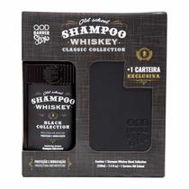 Kit Shampoo Para Cabelo, Barba e Corpo Com Carteira Black Whiskey QOD
